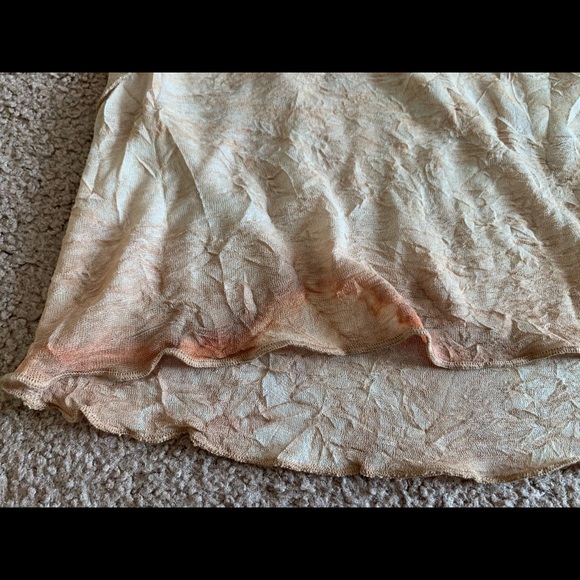 A-line Crepe Tie Dye Faded Below Knee Lined Skirt - Picture 7 of 15